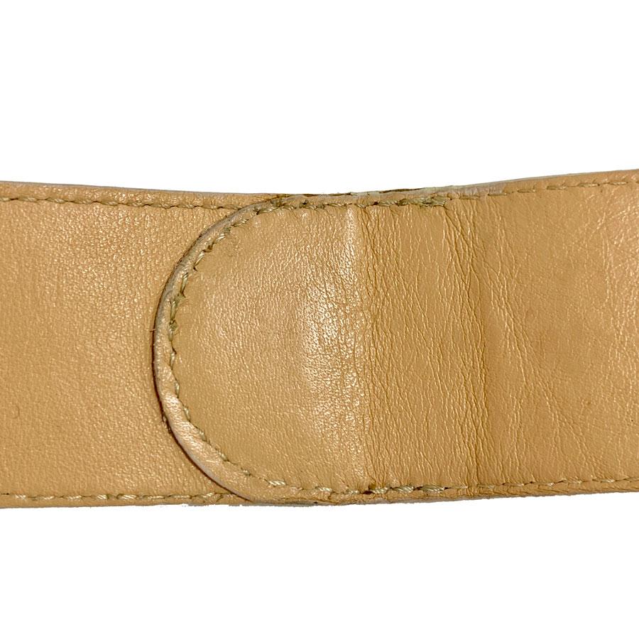 DIOR CD Beige Leather Belt Size 75 1
