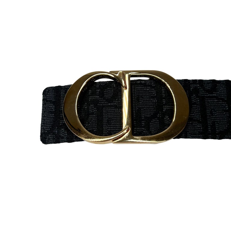 Dior CD Logo Gold Buckle Reversible Oblique Black Belt 2021  display picture 3