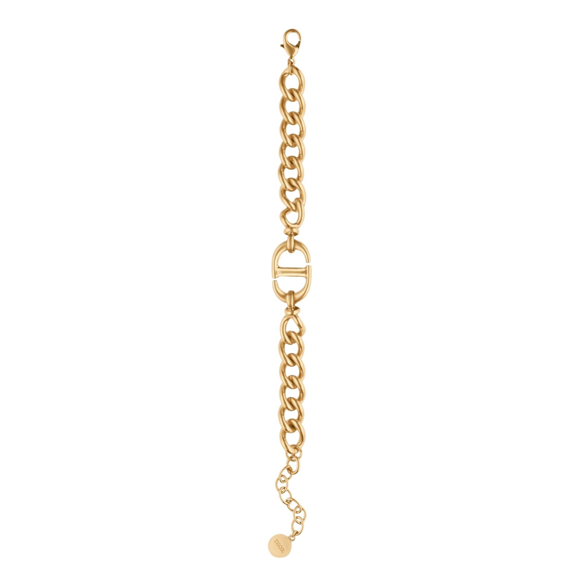 Dior CD Navy Bracelet Gold Tone
