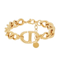 Dior CD Navy Bracelet Gold Tone