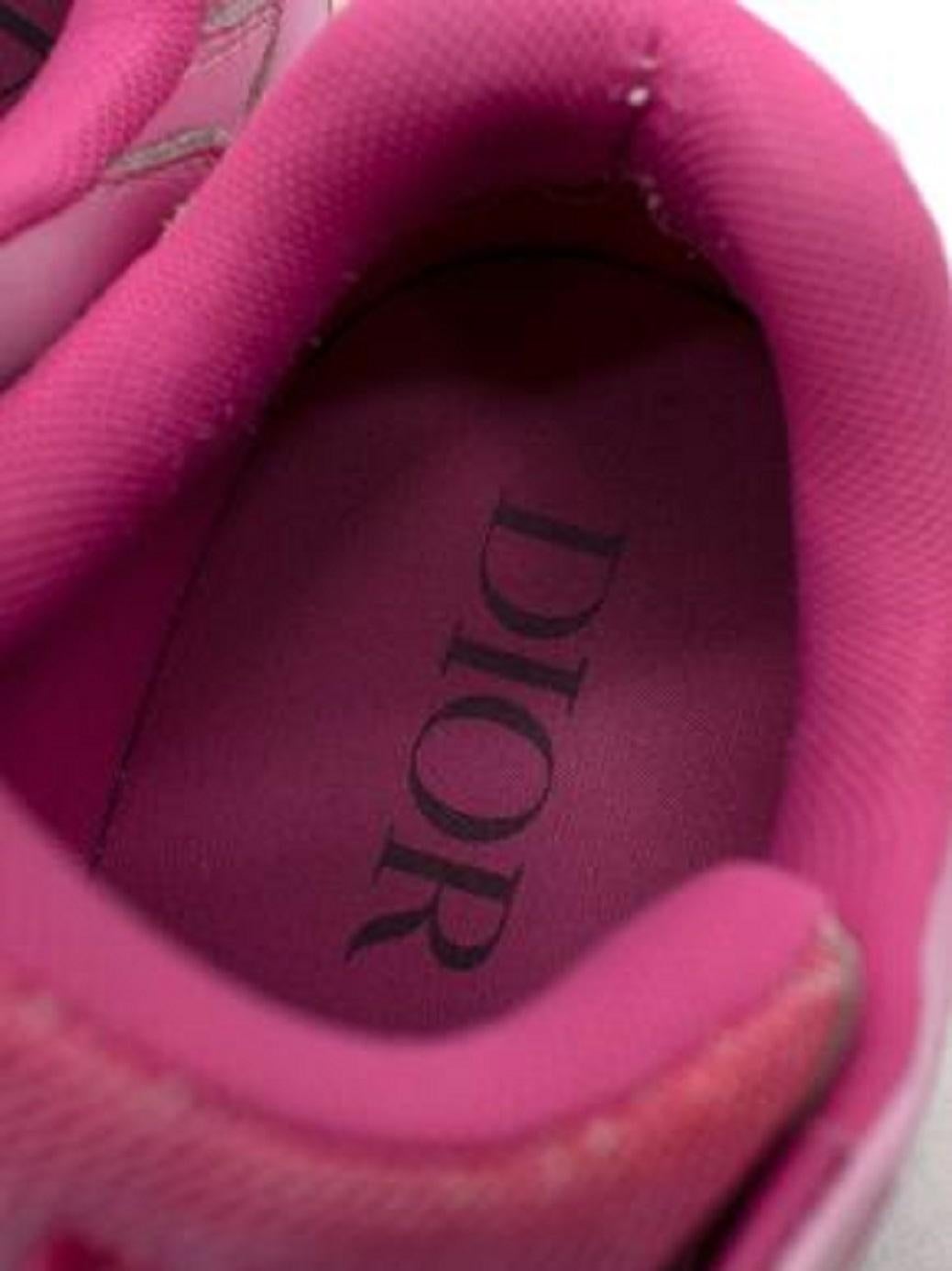 Dior CD1 baskets épaisses en cuir rose Bon état - En vente à London, GB