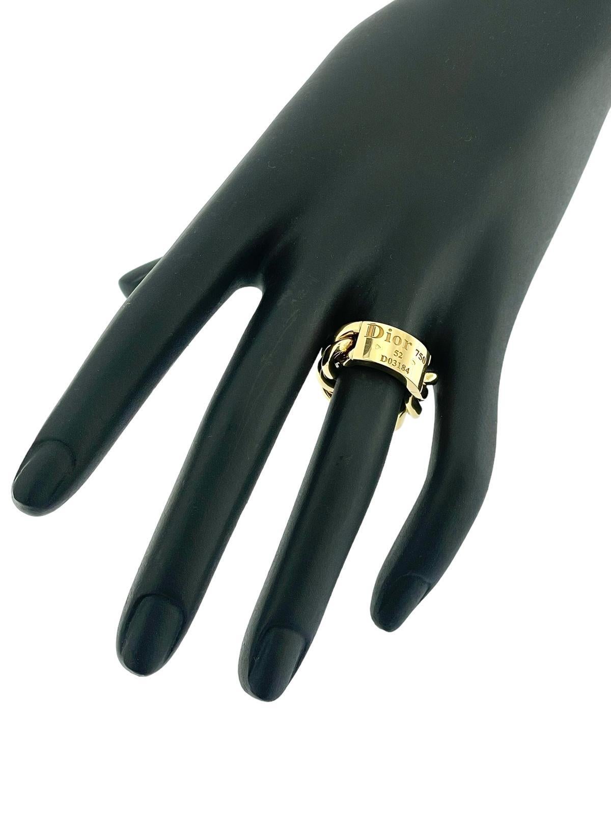 dior cuban link ring