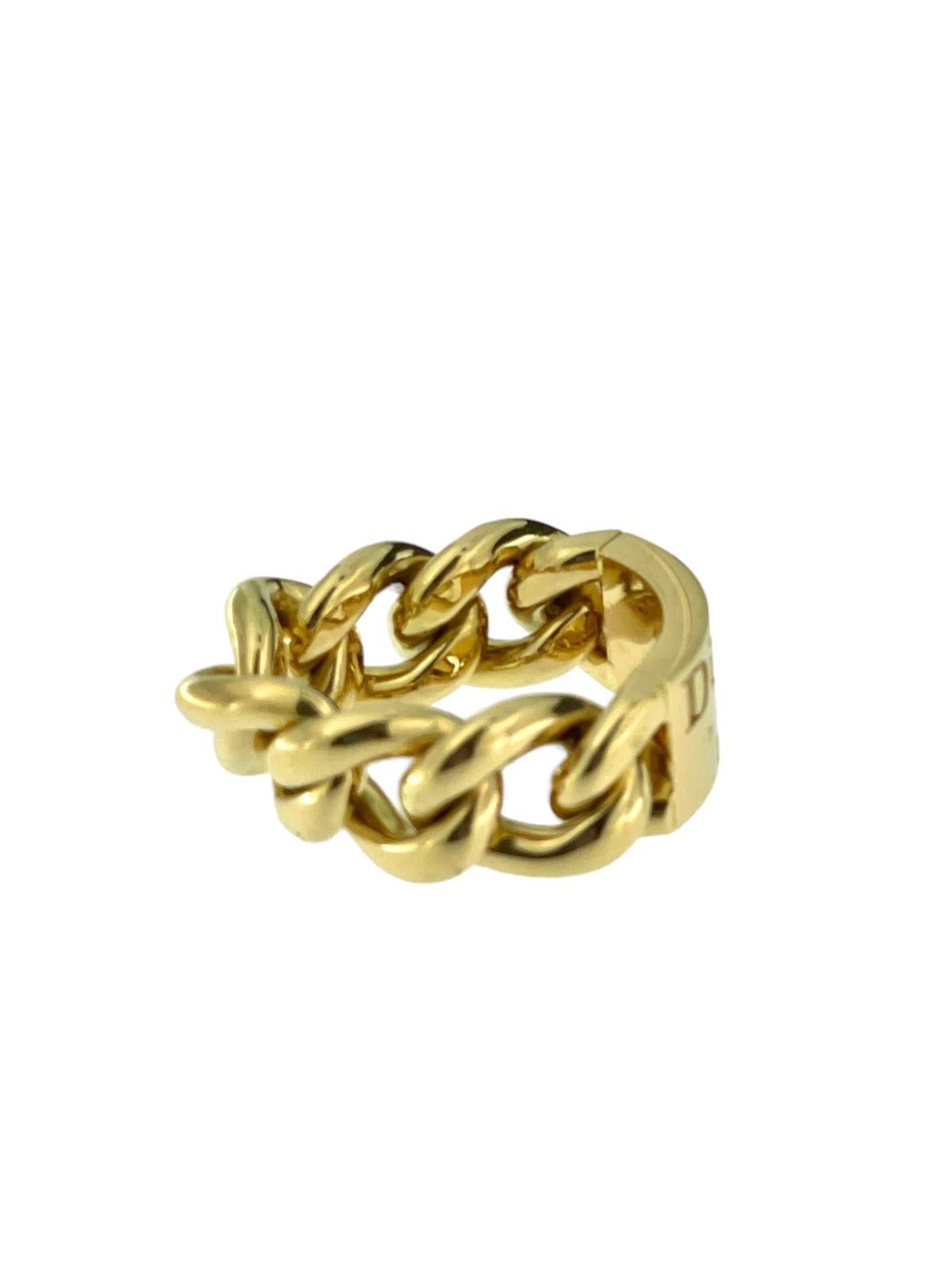 Dior Chain Link Ring Yellow Gold In Good Condition For Sale In Esch sur Alzette, Esch-sur-Alzette