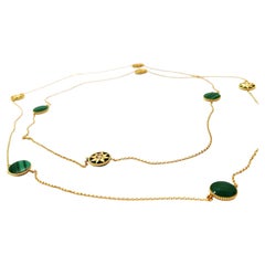 Vintage Dior Chain Necklace Rose Des Vents Yellow Gold Diamond