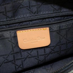 Dior Chain Zip Tote 868739 Blue Denim Shoulder Bag