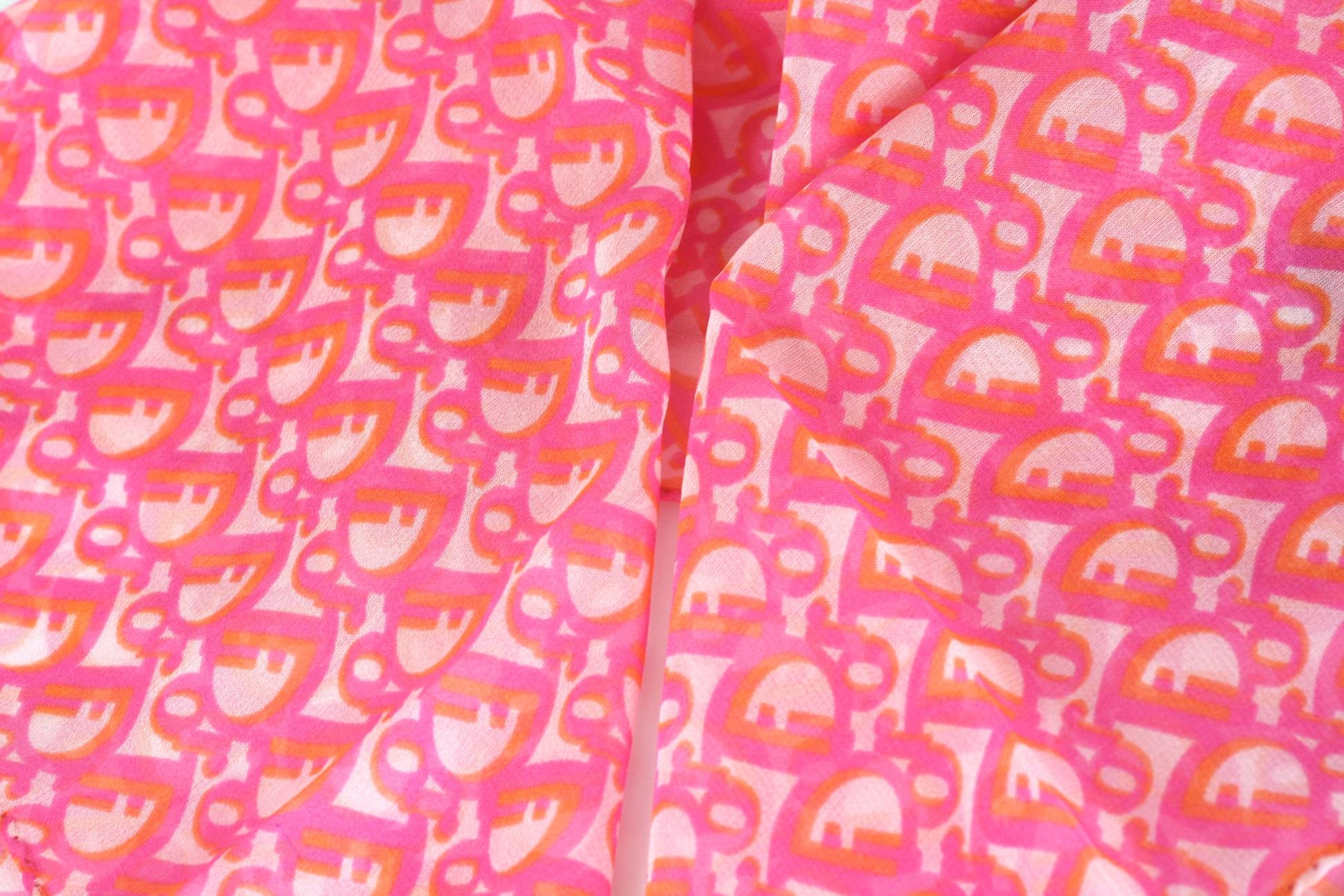 pink dior scarf