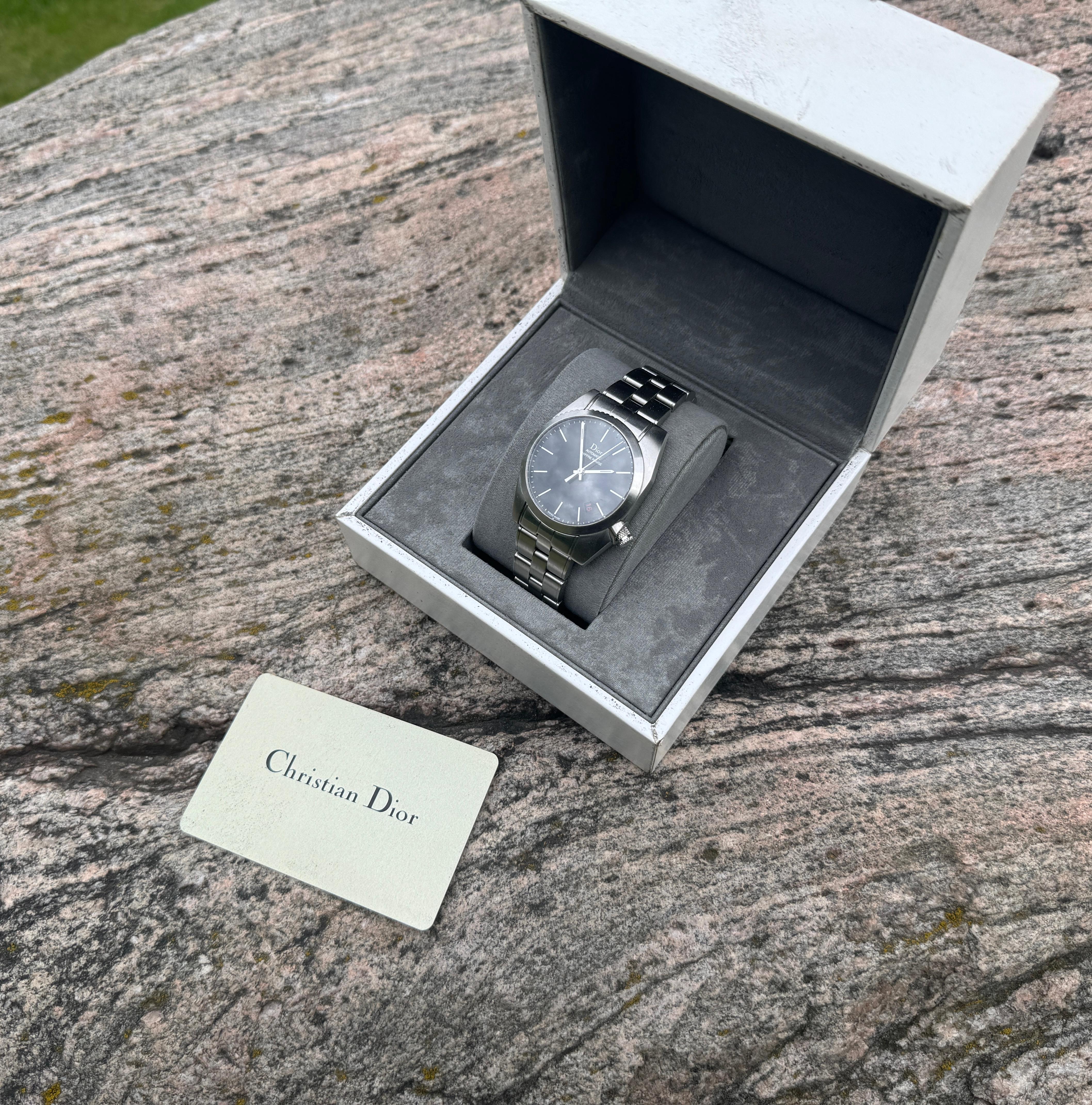 Dior Chiffre Rouge CD084510 Automatic Black Dial Mens Excellent Watch Boxed 8