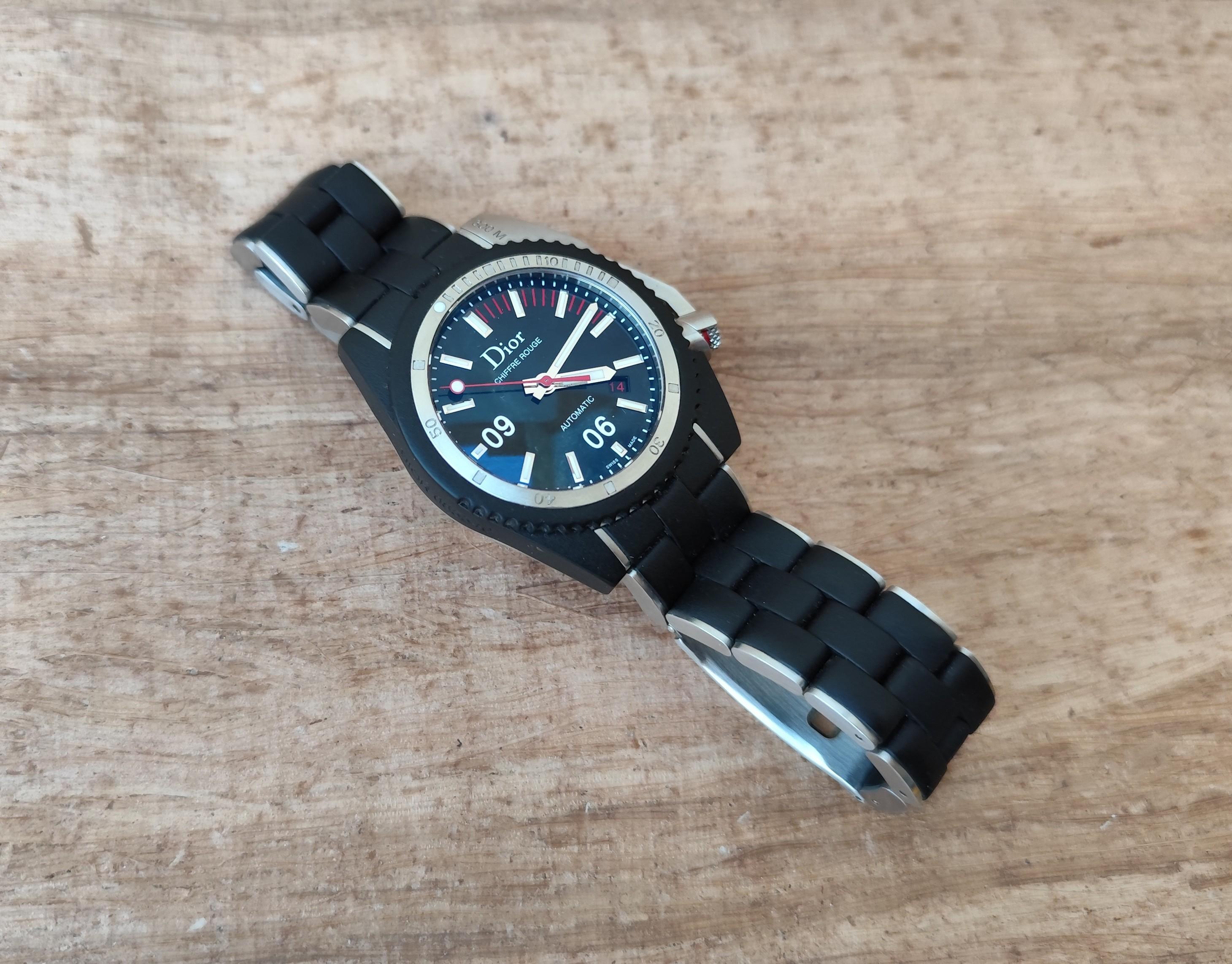 Orologio da uomo automatico subacqueo Dior Chiffre Rouge D02 Molto raro in vendita 9