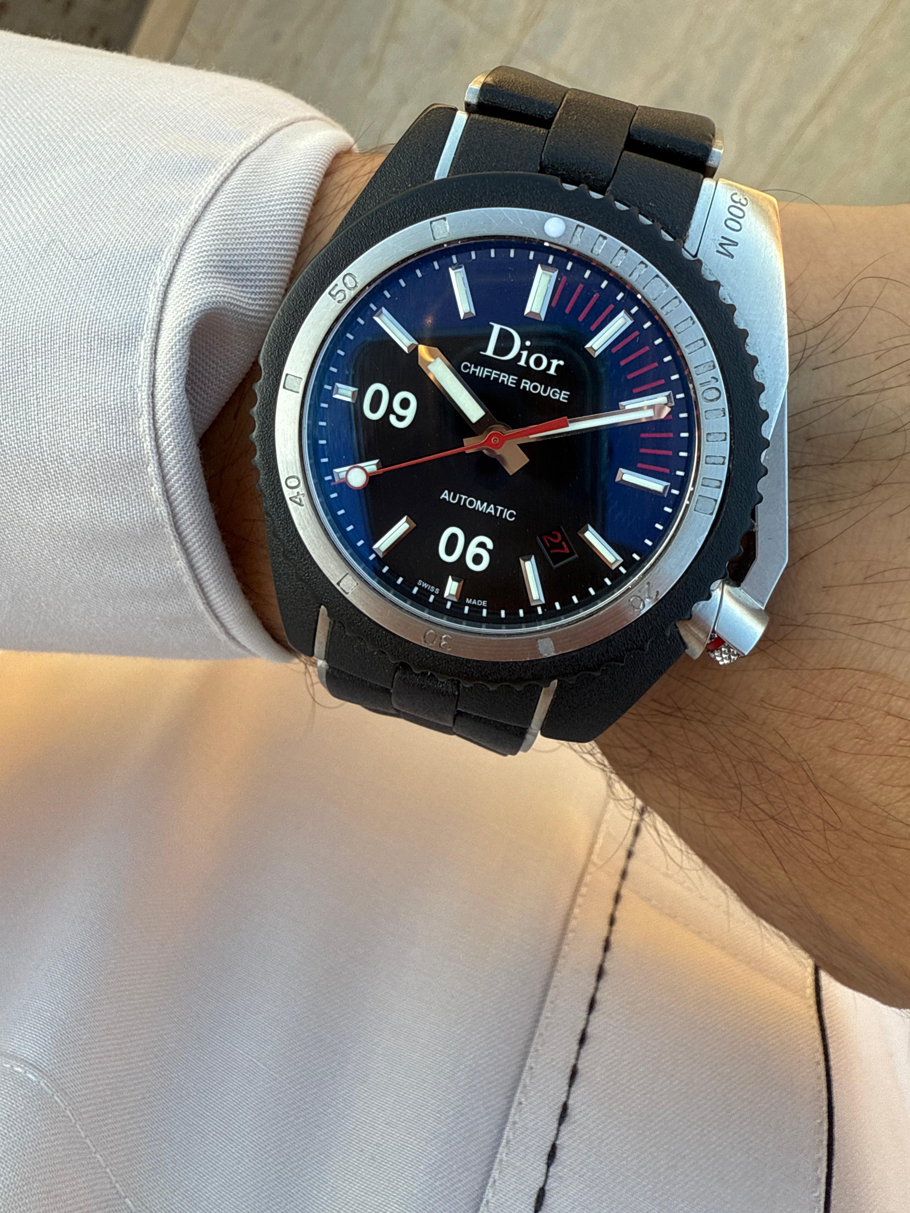 Orologio da uomo automatico subacqueo Dior Chiffre Rouge D02 Molto raro in vendita 14