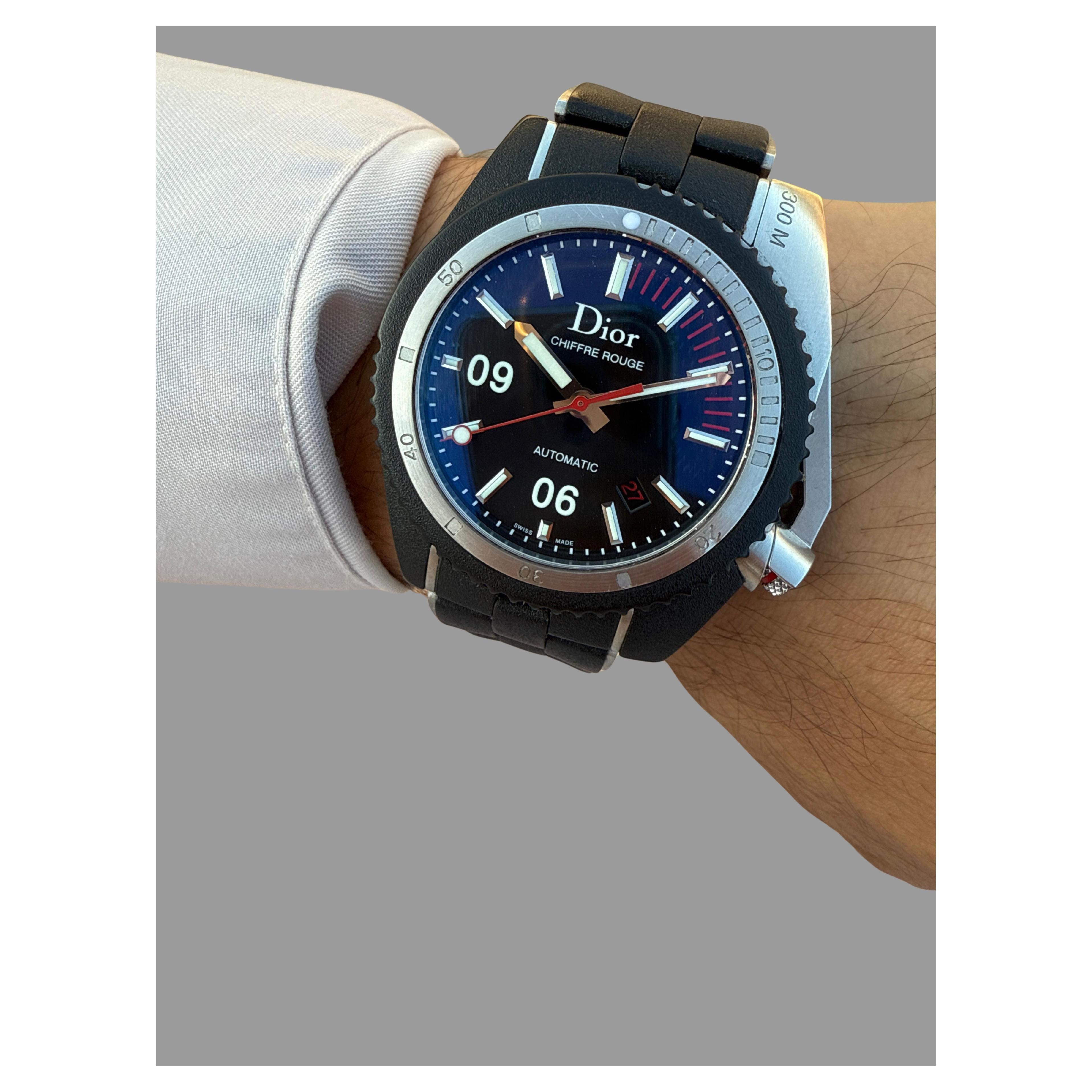 Reloj automático de buceo para hombre Dior Chiffre Rouge D02 Muy raro