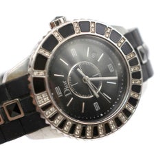 Dior Christal 0.30 Carat Diamond and Sapphire Stainless Steel Watch