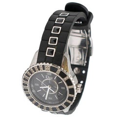 Dior Christal 0.30 Carat Diamond and Sapphire Stainless Steel Watch