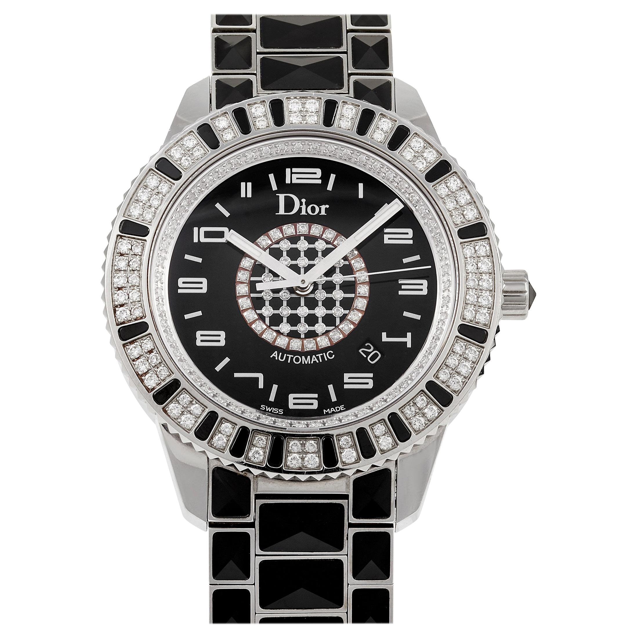Dior Christal Stainless Steel Diamond Watch CD115511