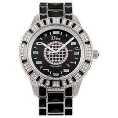 Dior Christal Montre diamant en acier inoxydable CD115511