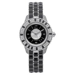 Dior Christal Stahl Keramik Diamant Schwarzes Zifferblatt Automatikuhr CD113513M001