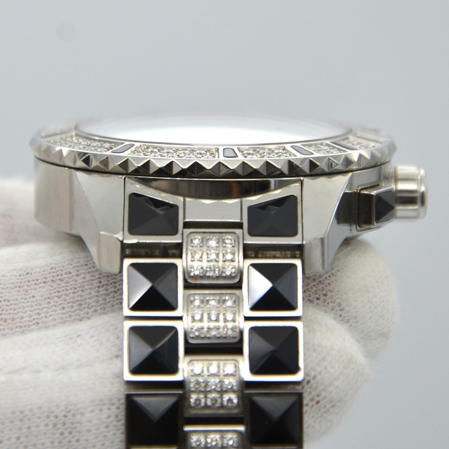 Round Cut Dior Christal Watch, Ref. CD11431D For Sale