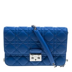 Dior City Blue Cannage Leather Miss Dior Promenade Shoulder Bag