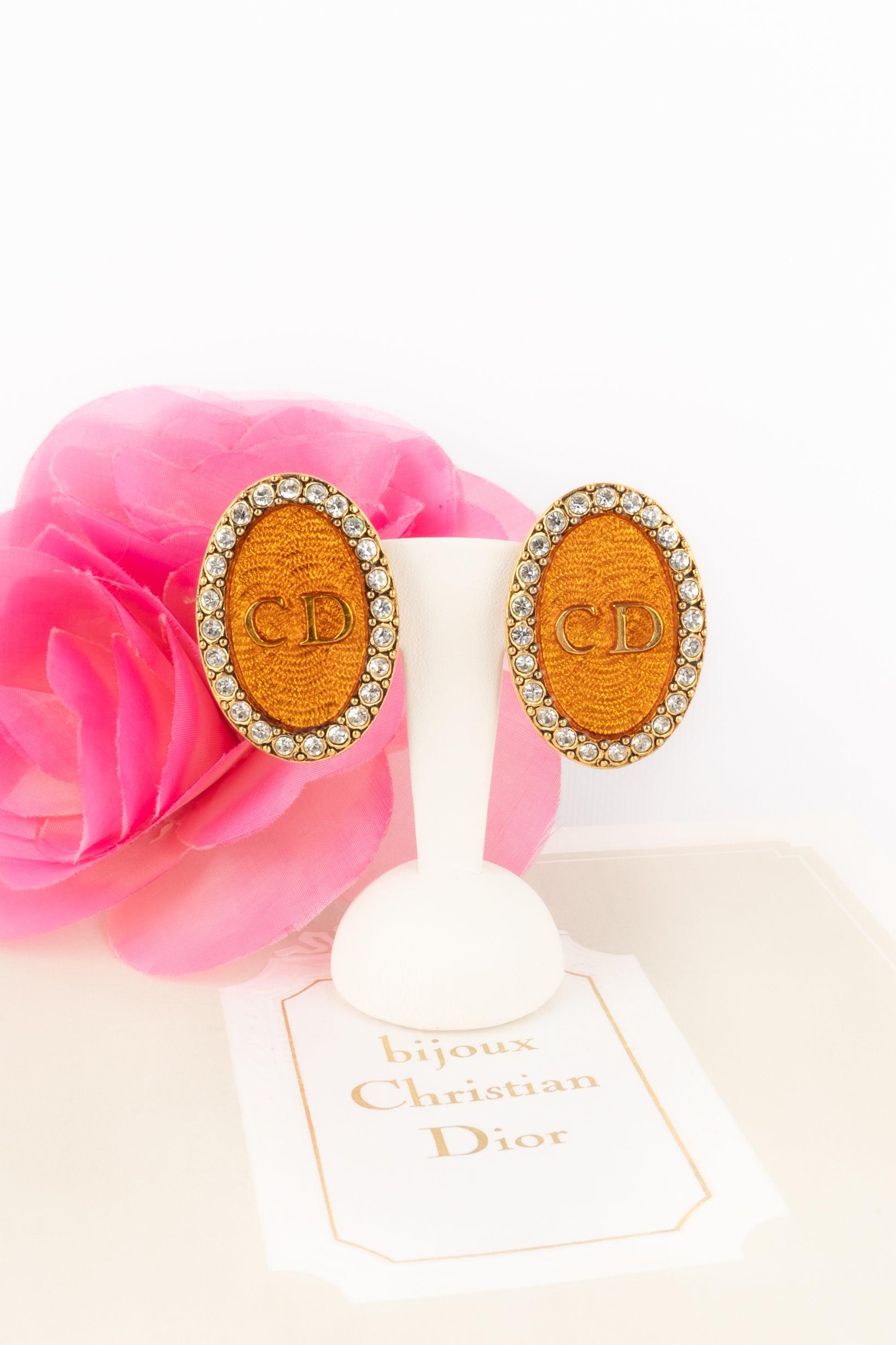 Orecchini a clip Dior con strass, anni '90 in vendita 2