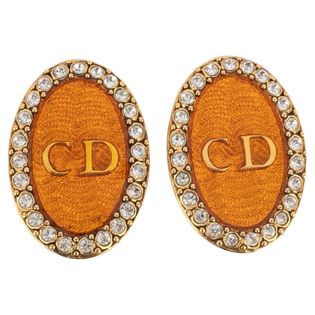 Orecchini a clip Dior con strass, anni '90