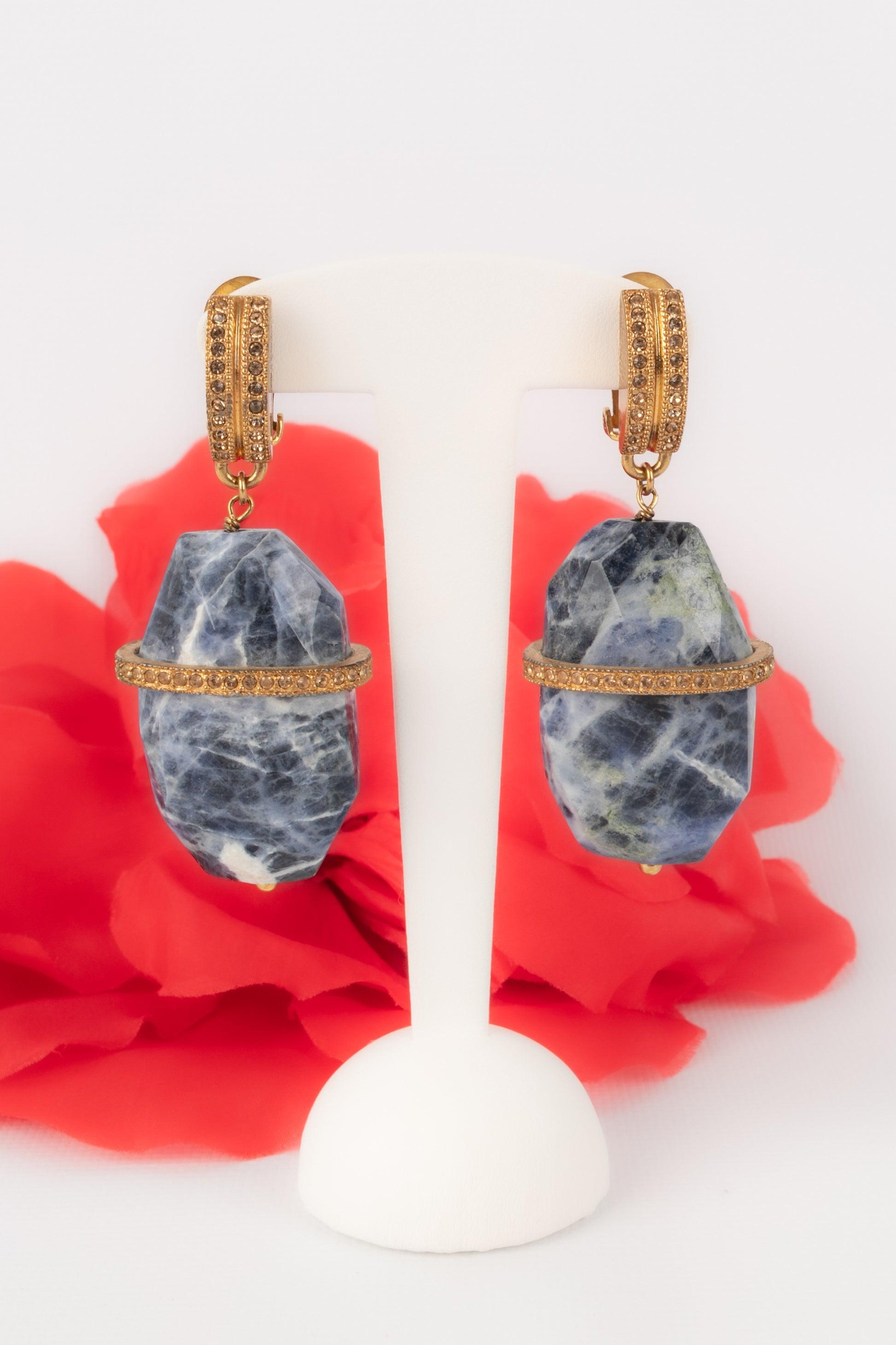 Dior Clip-On Earrings with Rhinestones and Hard Stones, 2009 For Sale 5