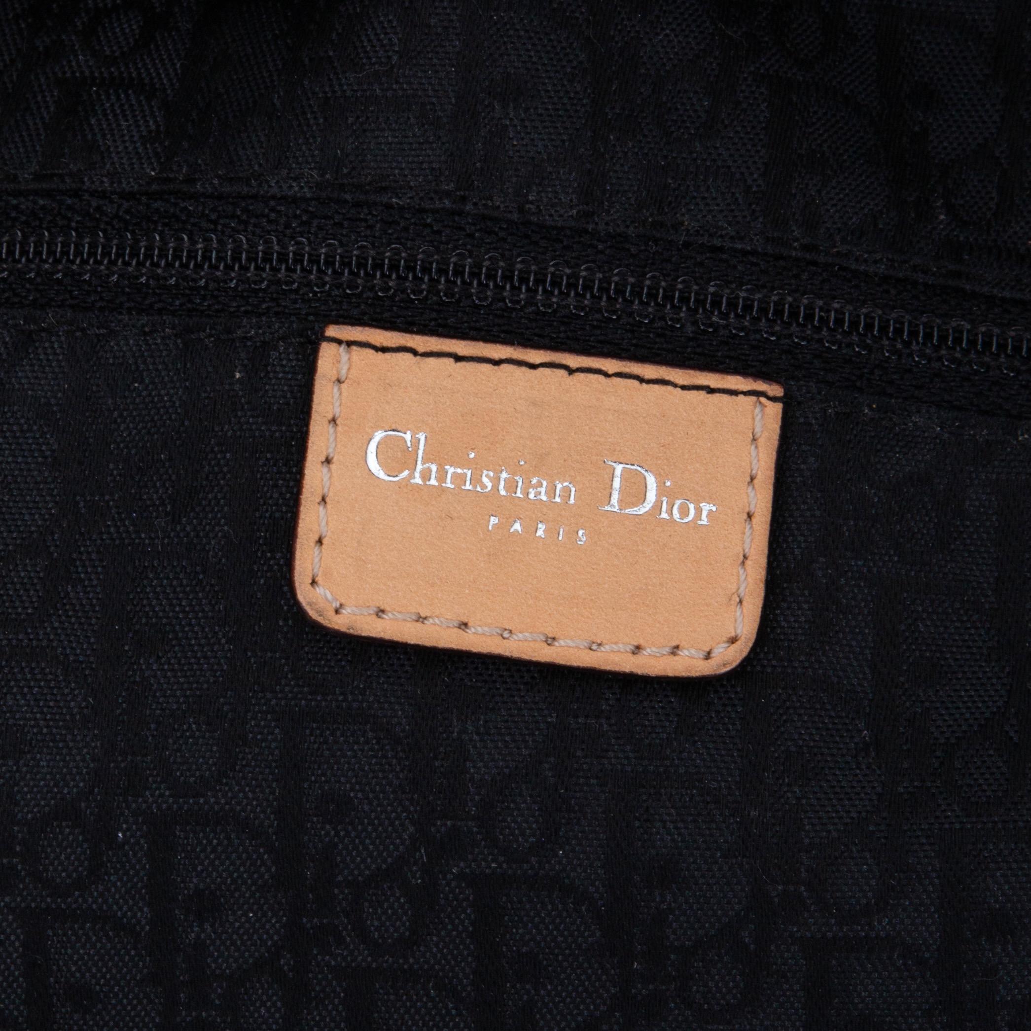 Dior Coated Canvas Argyle Print Bowler Top Handle Bag (2004) For Sale 2