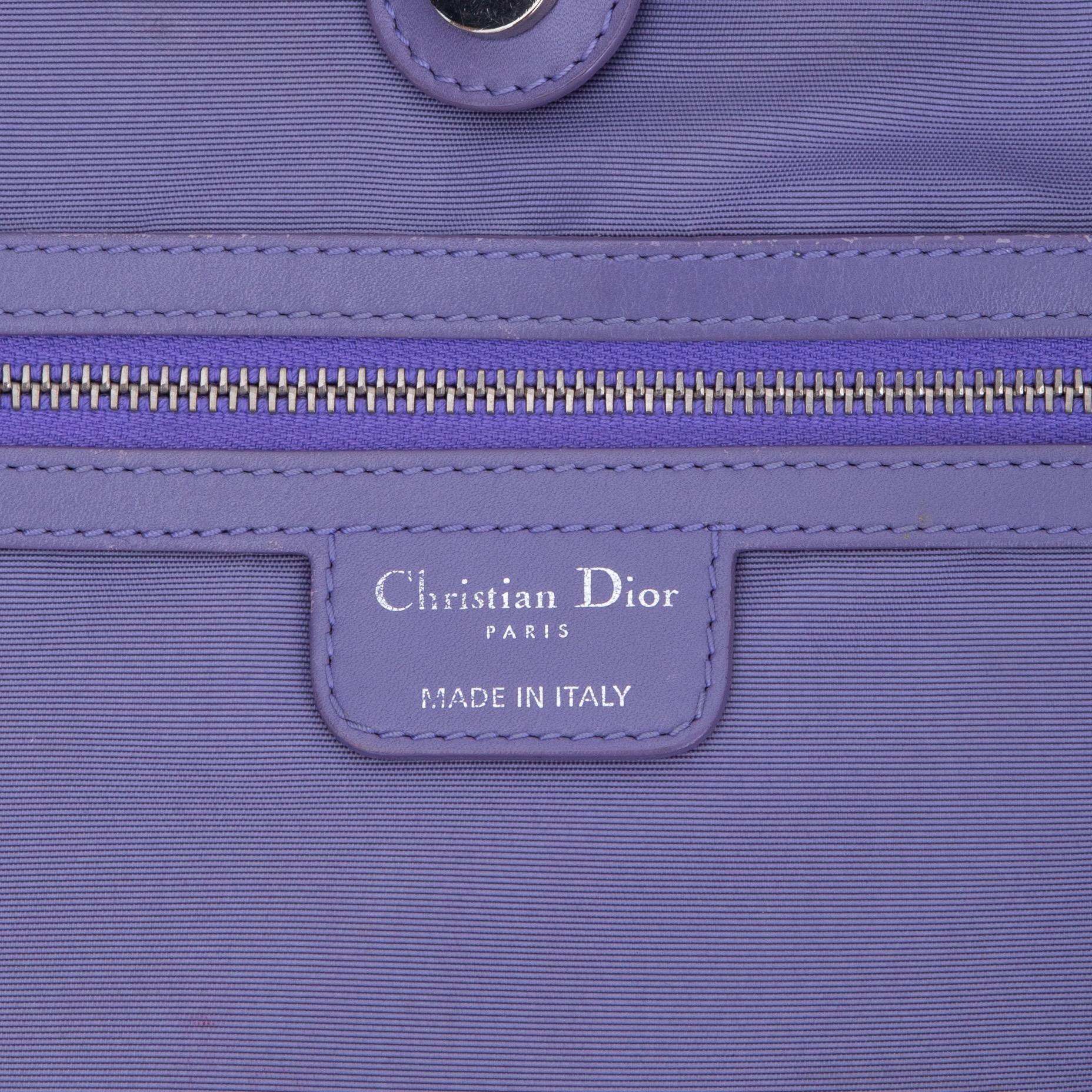 Dior Coated Canvas Lilac Cannage Small Panarea Tote (2010) 5