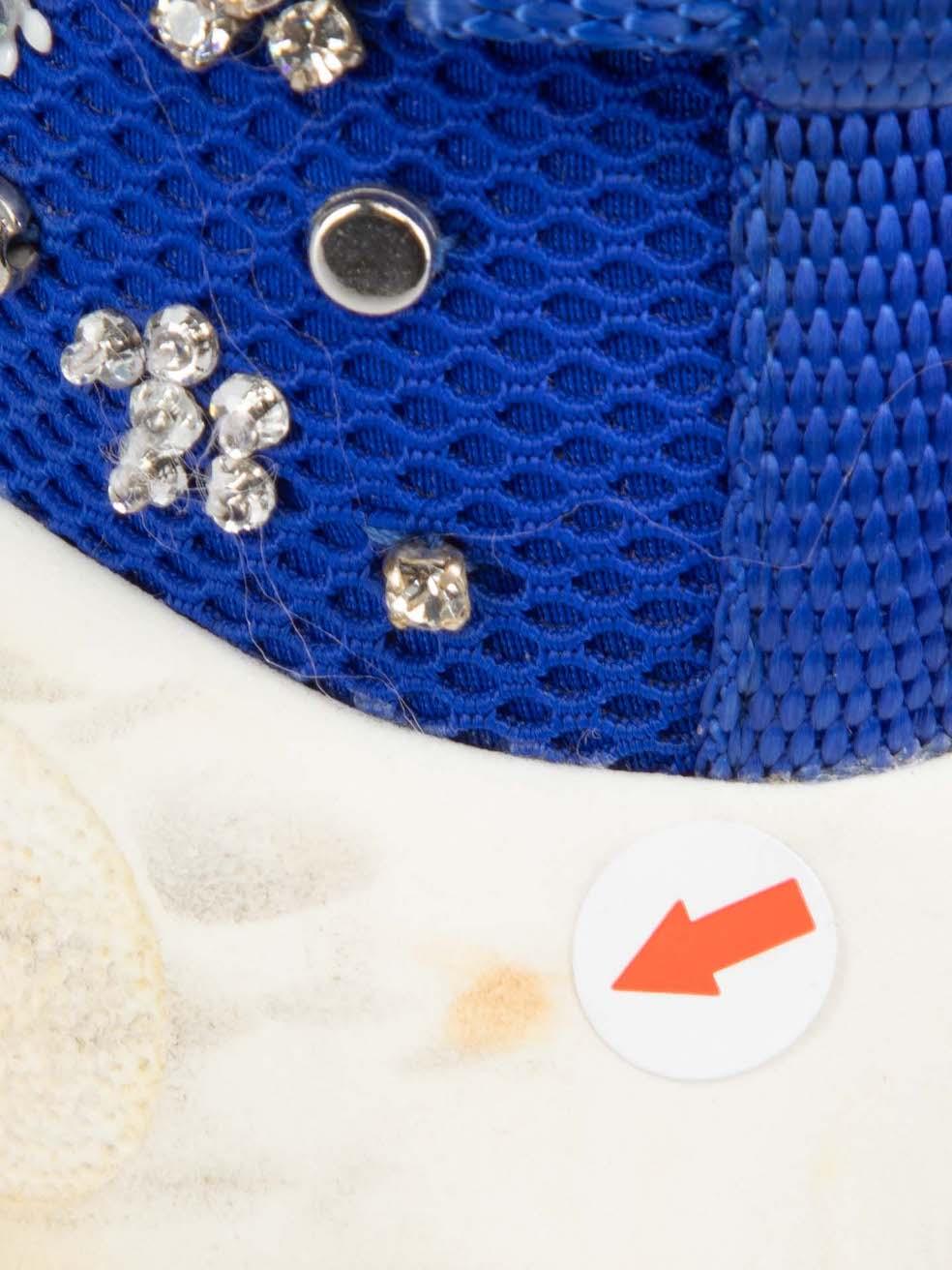 Baskets Fusion Dior bleu cobalt embellies, taille IT 36 en vente 2