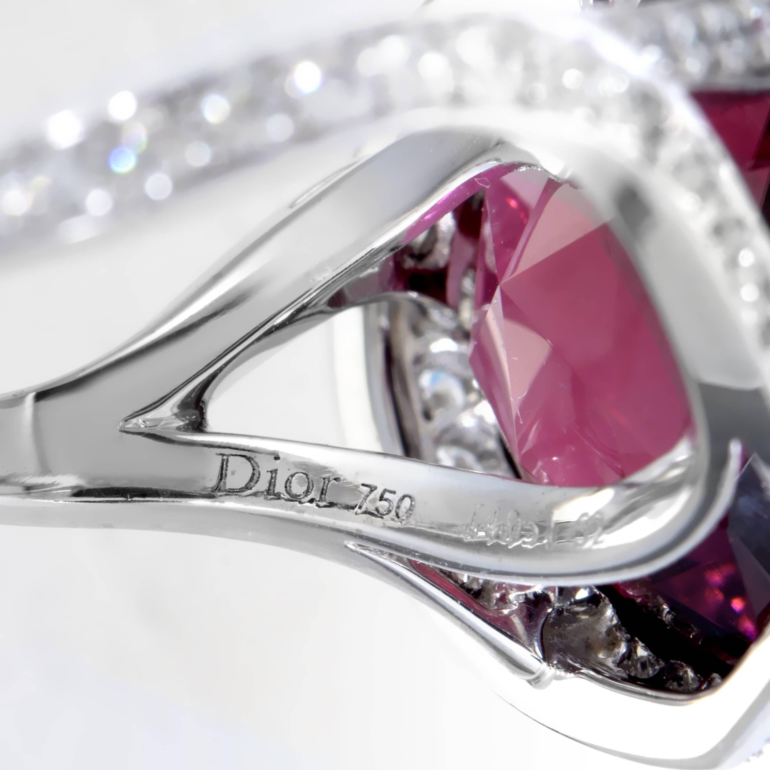 Women's Dior Coeur Romantique Pink Tourmaline Diamond Gold Ring