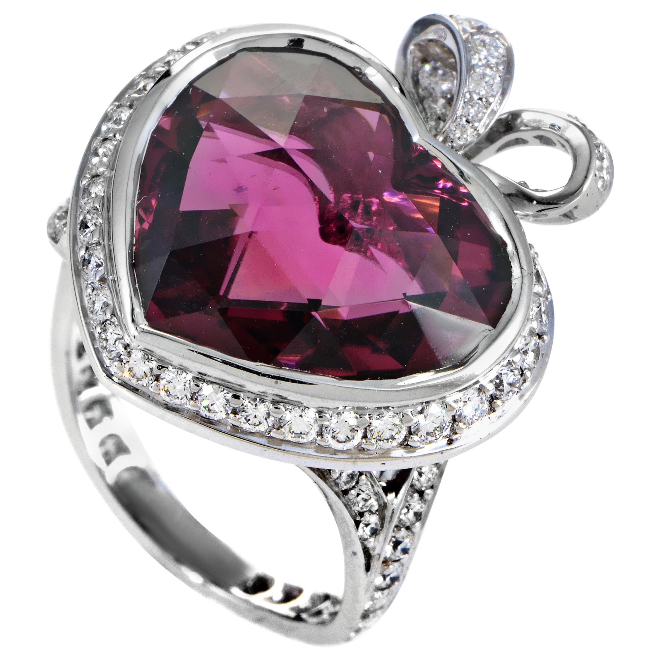 Dior Coeur Romantique Pink Tourmaline Diamond Gold Ring