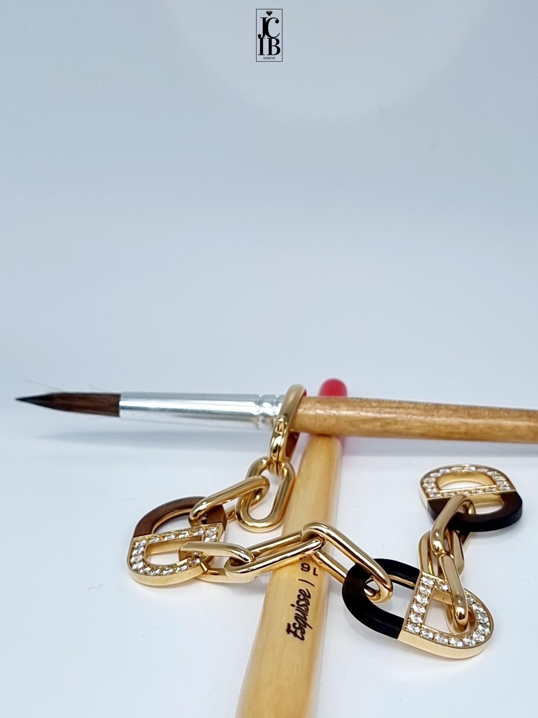 Contemporaneo Bracciale DIOR COLOR in oro giallo, ebano e diamanti 2022 in vendita