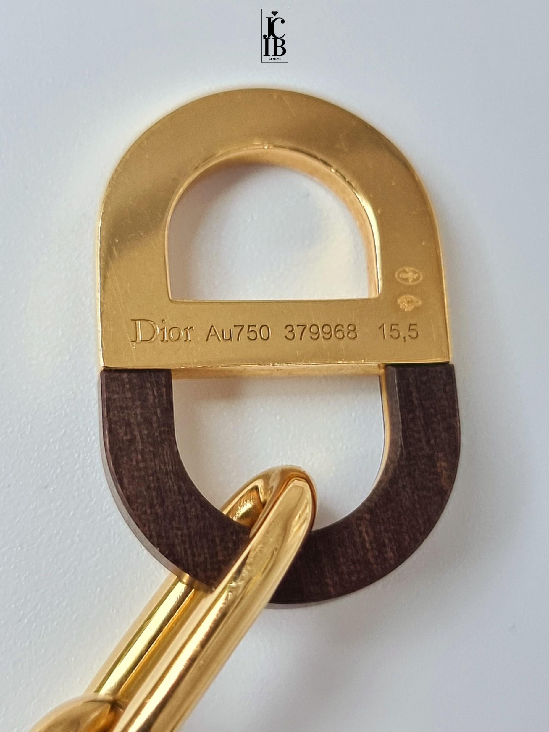 Donna Bracciale DIOR COLOR in oro giallo, ebano e diamanti 2022 in vendita