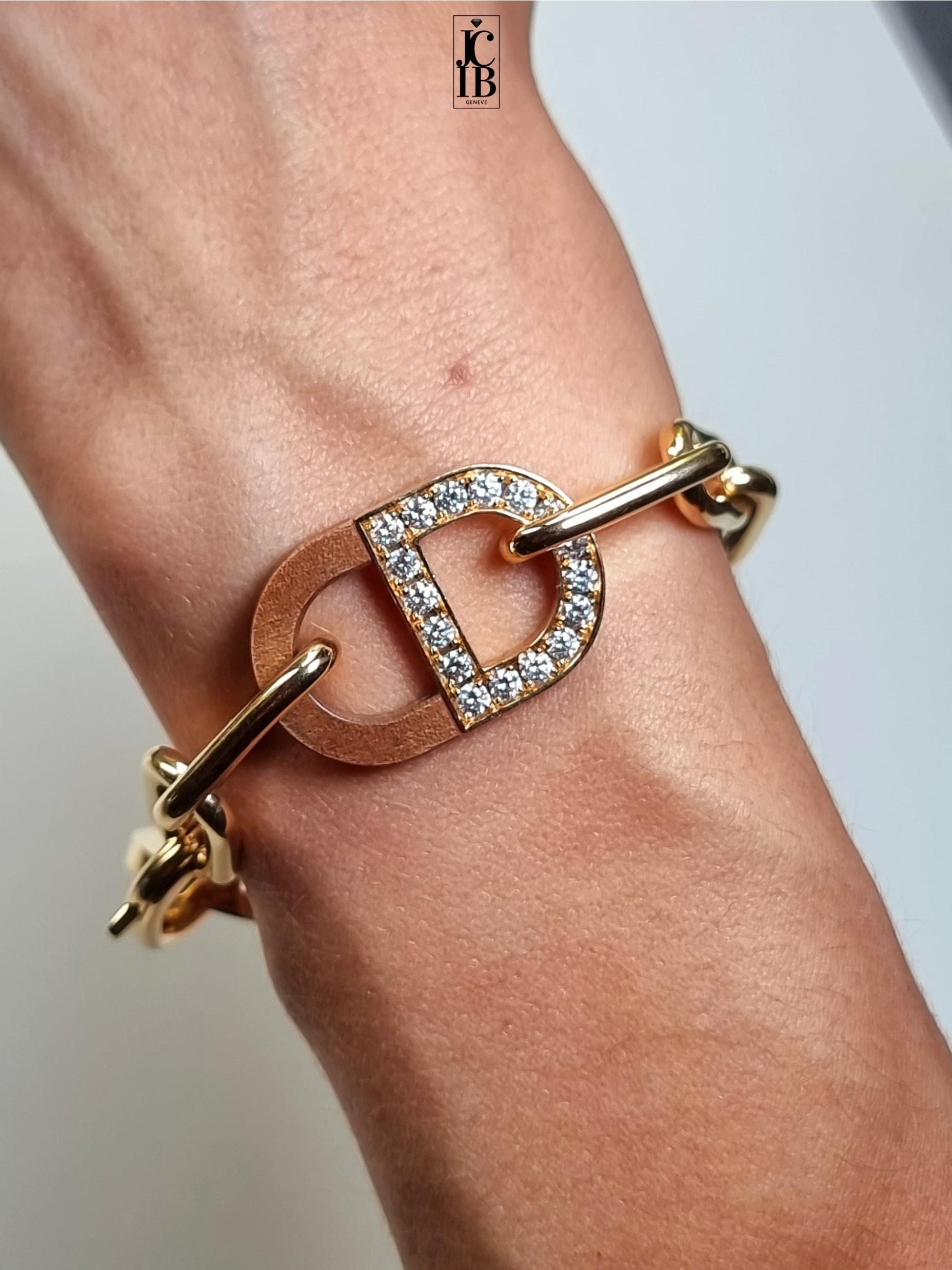 Bracciale DIOR COLOR in oro giallo, ebano e diamanti 2022 in vendita 1