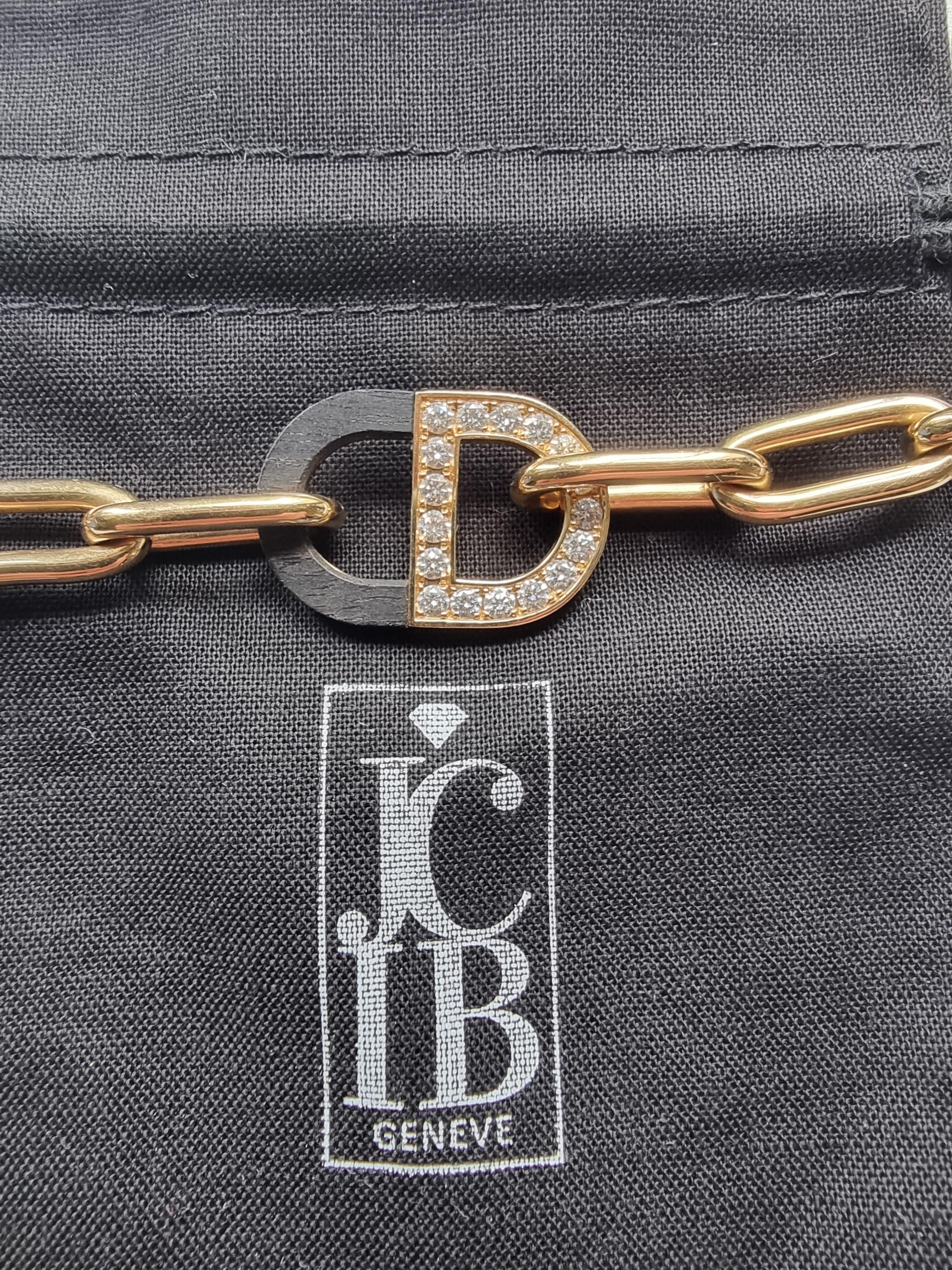 Bracciale DIOR COLOR in oro giallo, ebano e diamanti 2022 in vendita 3