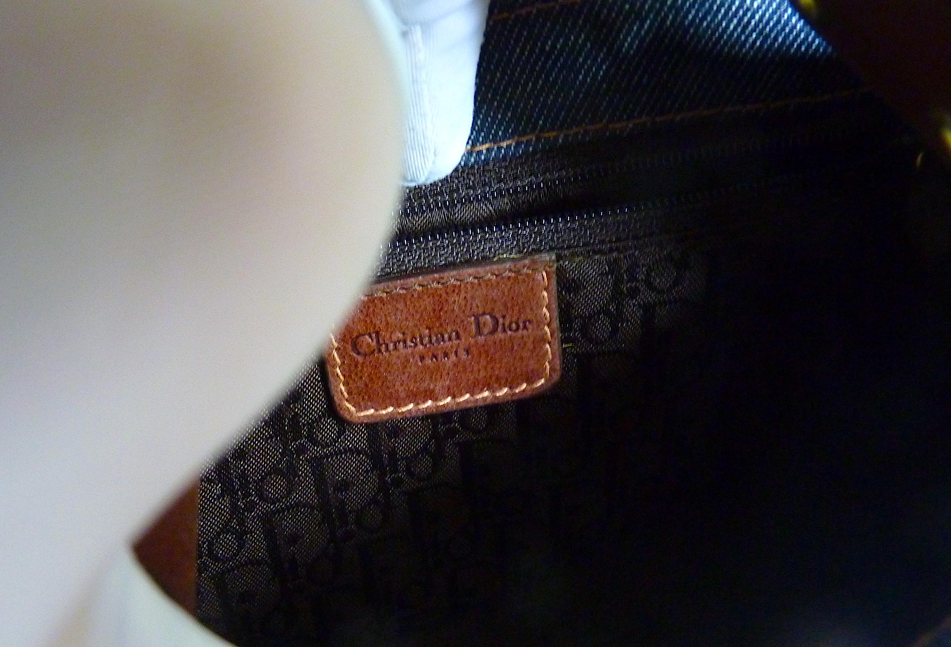 Sac Columbus vintage Christian Dior en cuir bleu de 2002 5