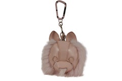 Dior Cookie Charm Rosa Bianco Pelle Cane Animale Pelle Pelliccia Borsa da viaggio Duffle