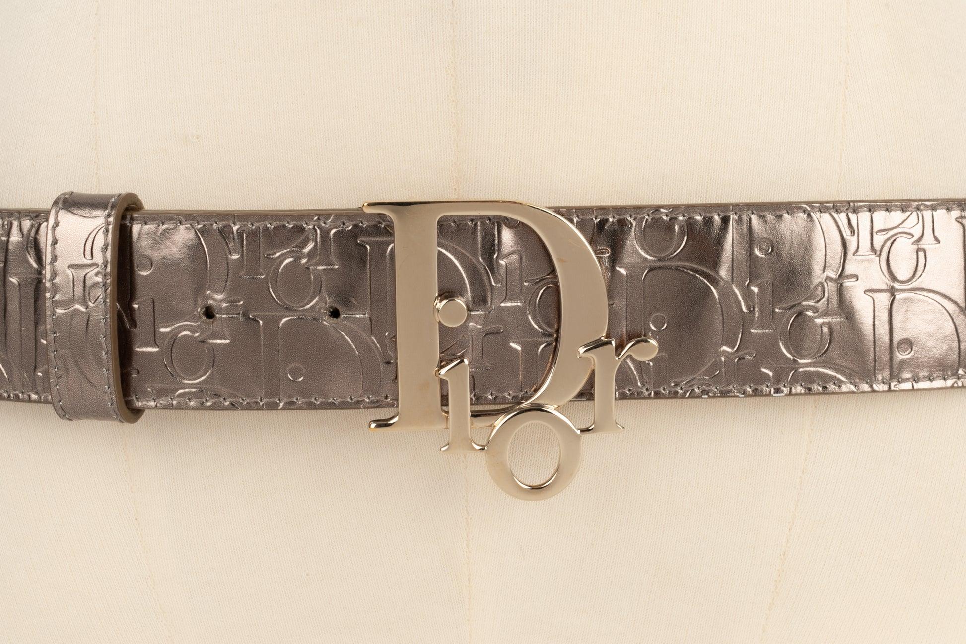 Brown Dior Copper-colored Leather Belt