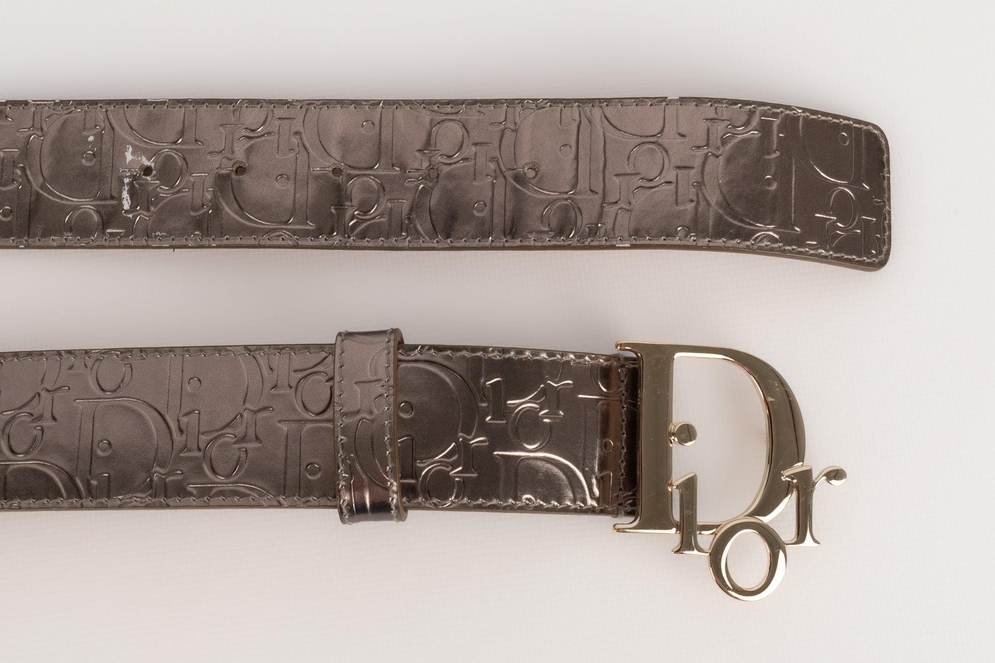 Dior Copper-colored Leather Belt In Excellent Condition In SAINT-OUEN-SUR-SEINE, FR