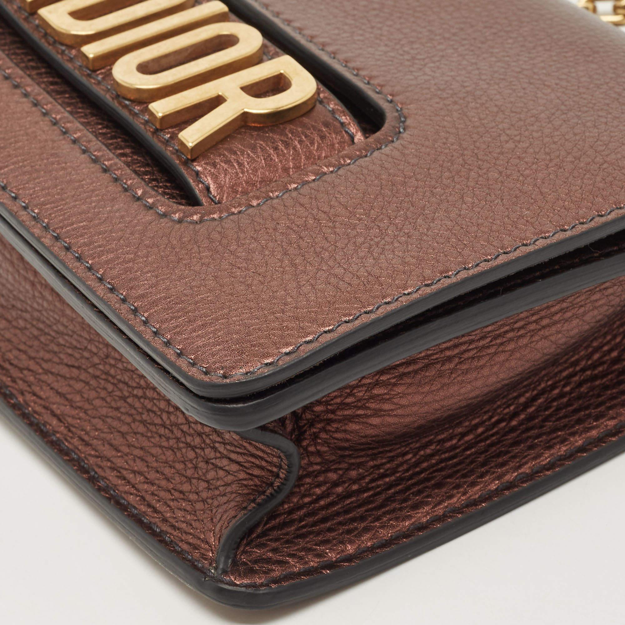 Dior Copper Leather J’adior Flap Shoulder Bag 10