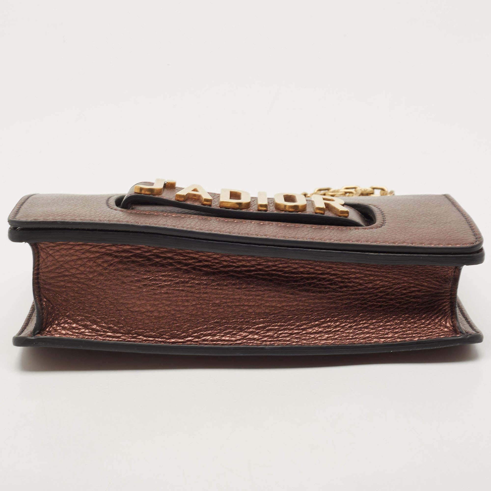 Women's Dior Copper Leather J’adior Flap Shoulder Bag