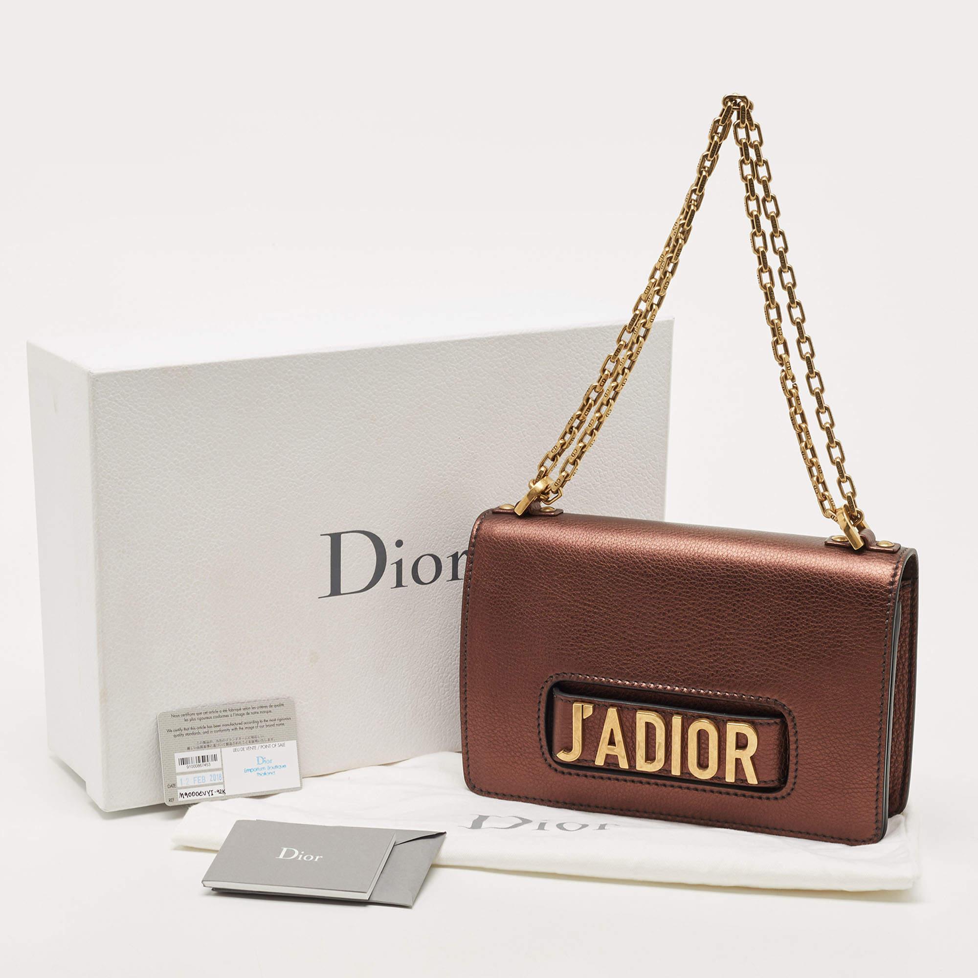 Dior Copper Leather J’adior Flap Shoulder Bag 3