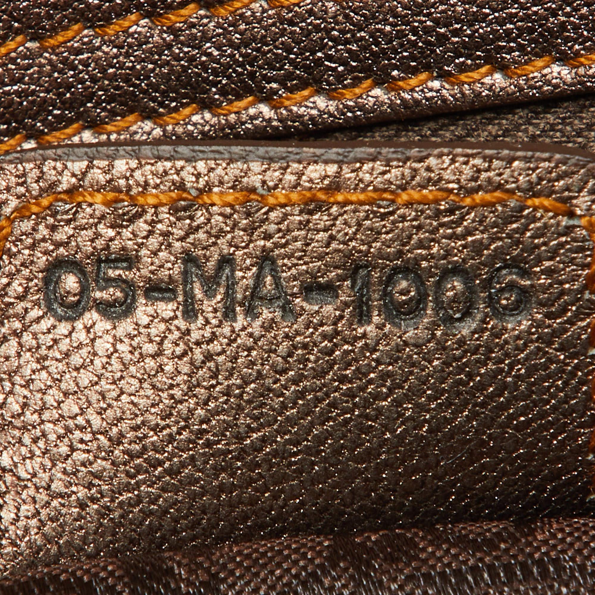 Dior Copper Leather Large Gaucho Double Saddle Shoulder Bag 5