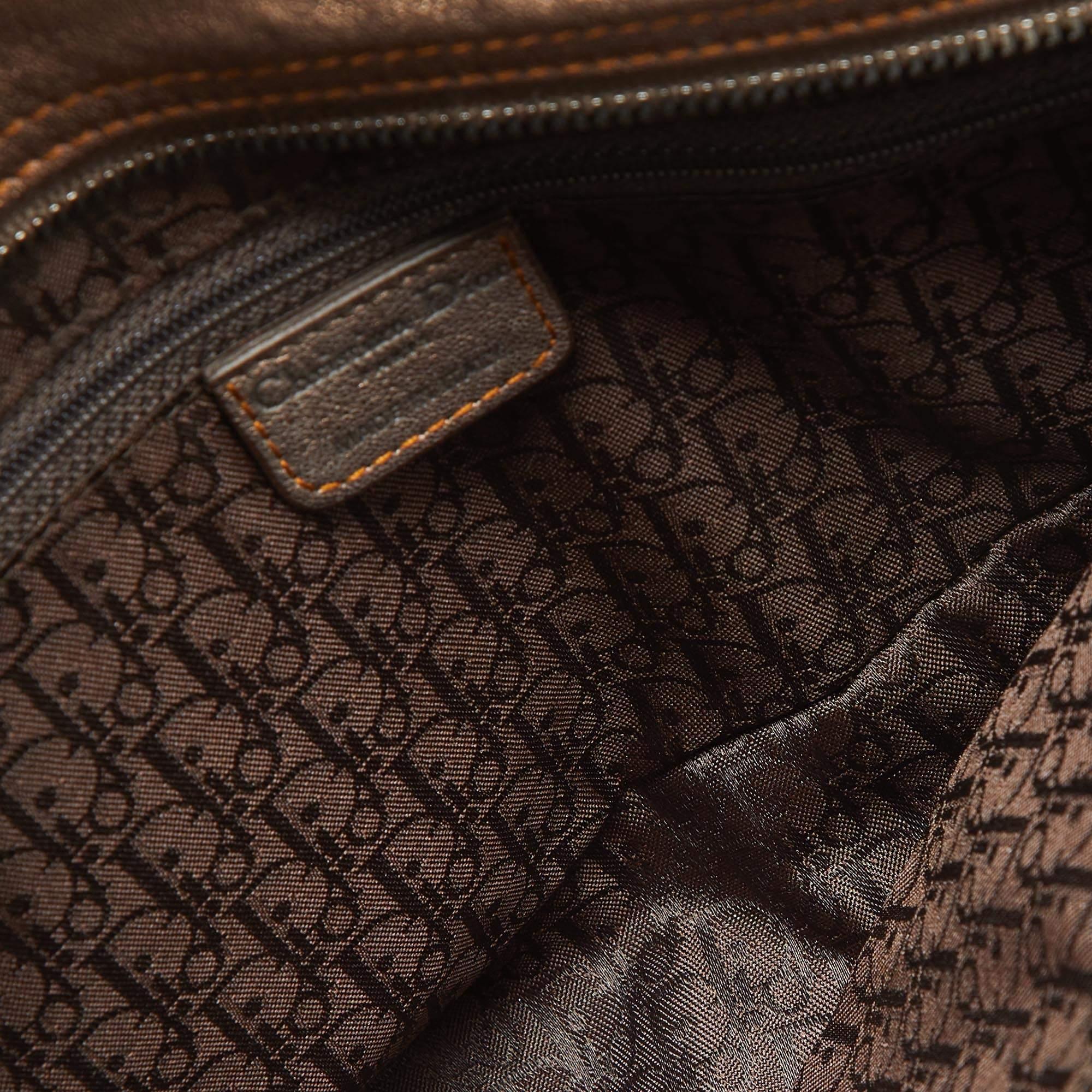 Dior Copper Leather Large Gaucho Double Saddle Shoulder Bag 6