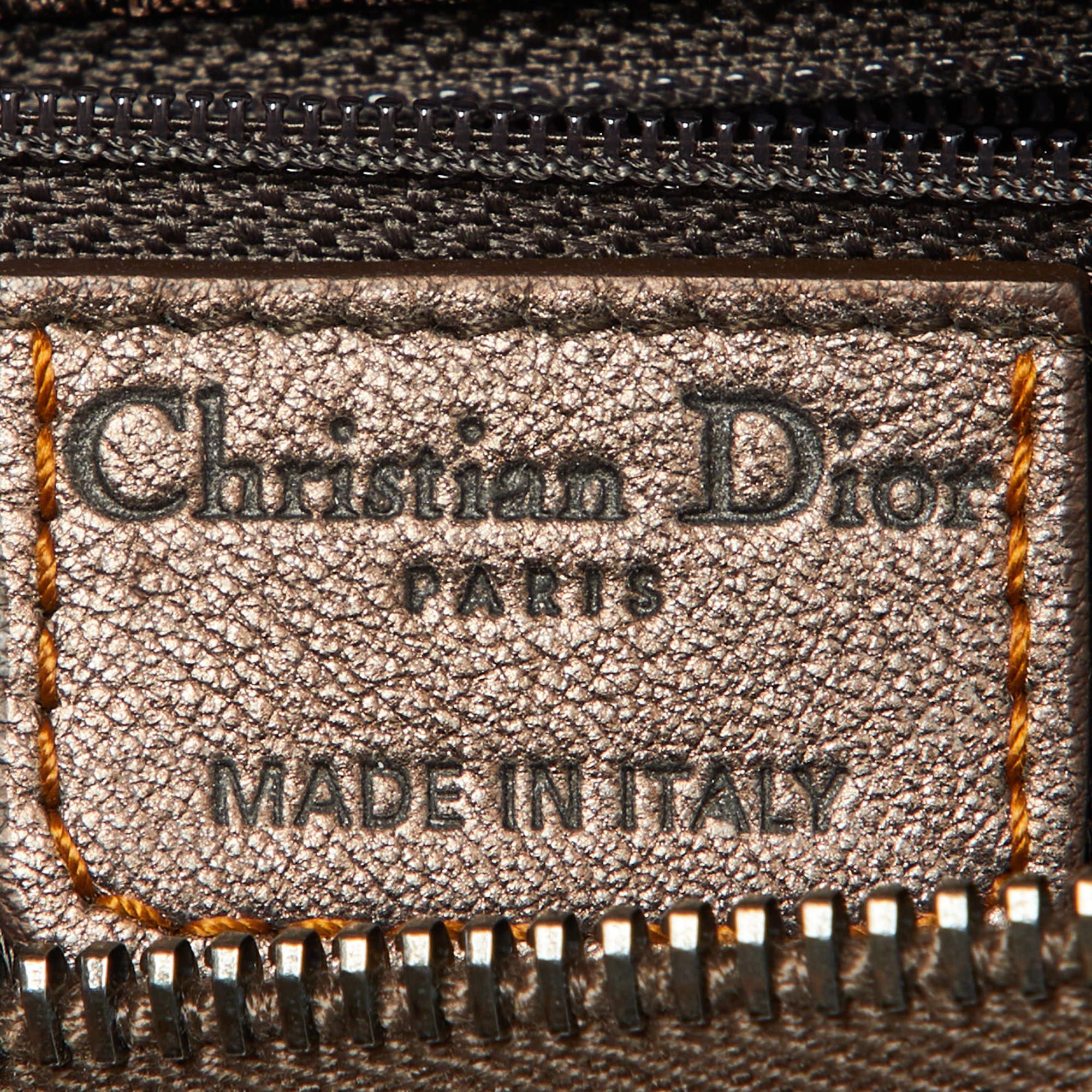 Dior Copper Leather Large Gaucho Double Saddle Shoulder Bag 4