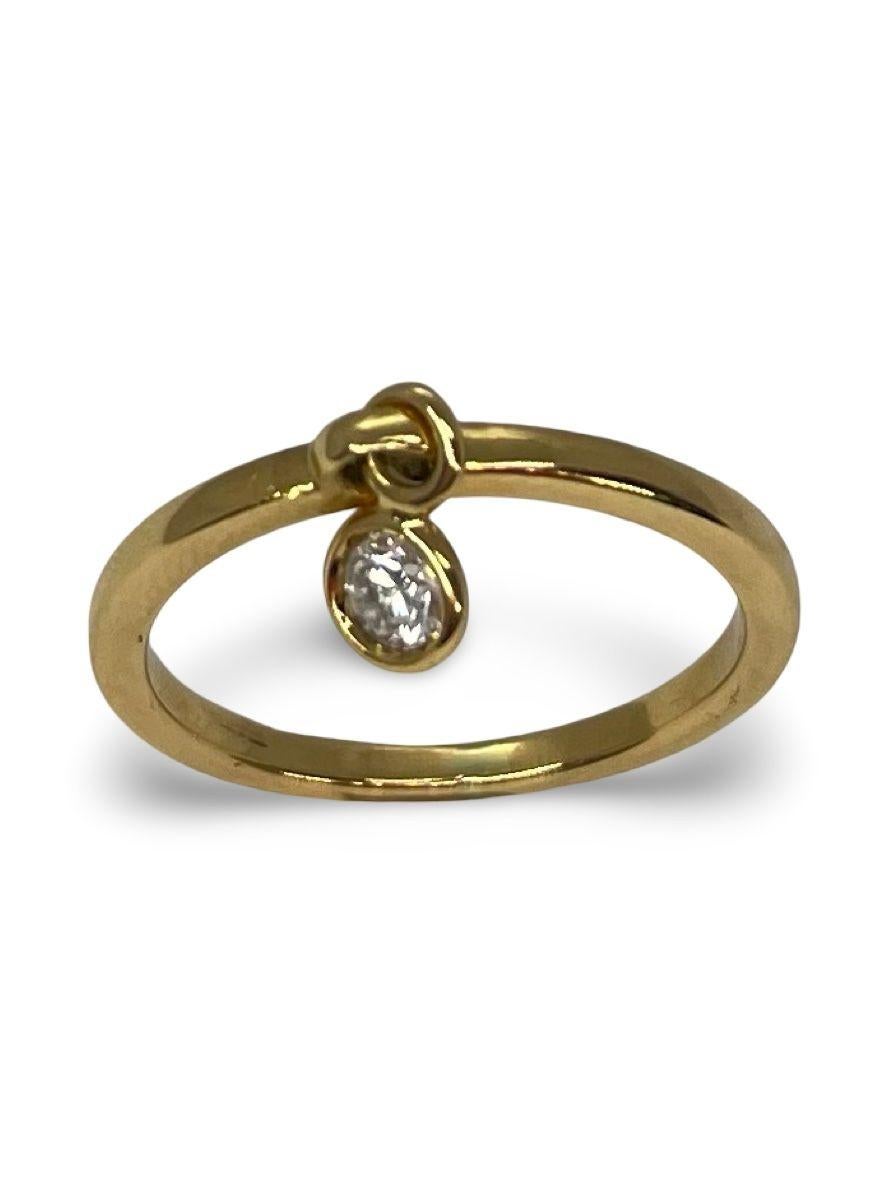 Anello Dior Coquines in oro giallo e diamanti In condizioni ottime in vendita a PARIS, FR