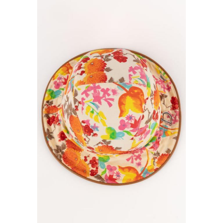 Dior Cotton Flower Hat For Sale 1