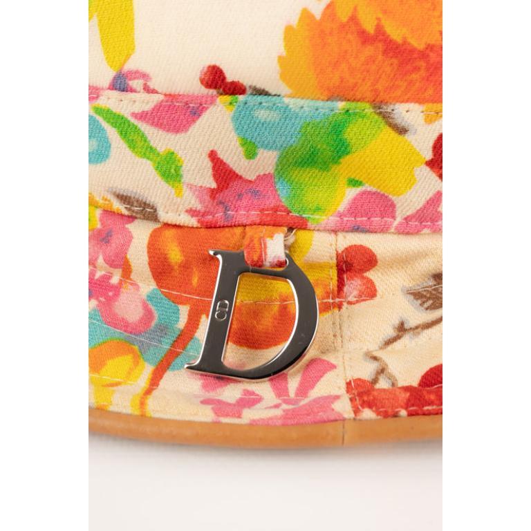 Dior Cotton Flower Hat For Sale 2