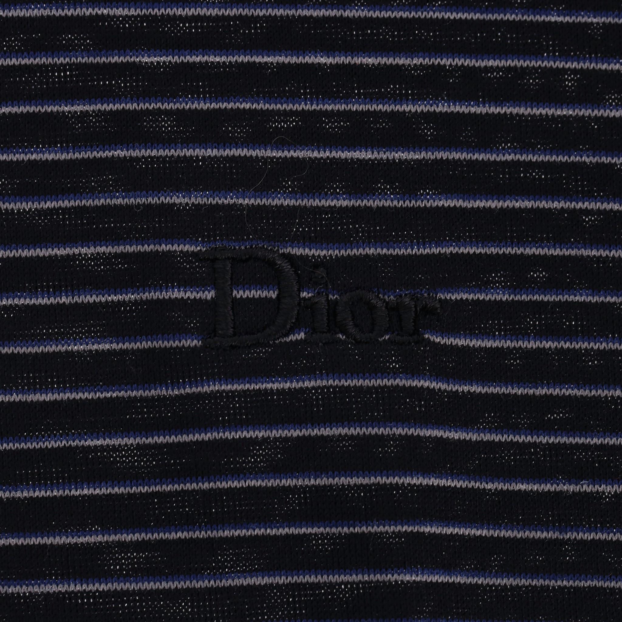 Dior Gestreiftes Logo-T-Shirt aus Baumwolle Herren im Angebot