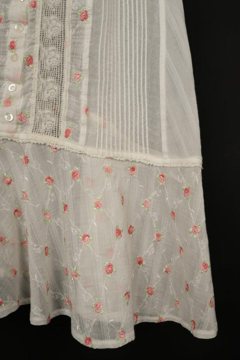 Dior Cotton Veil Babydoll Dress In Excellent Condition In SAINT-OUEN-SUR-SEINE, FR