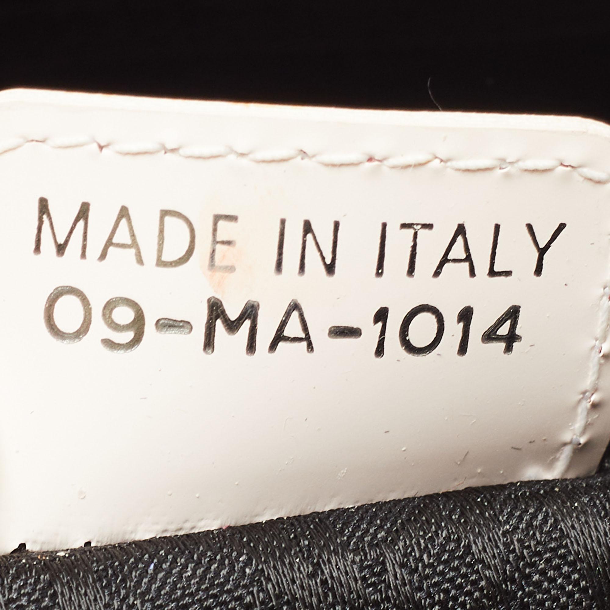 Dior Cream Cannage Patent Leather Medium Lady Dior Tote 9