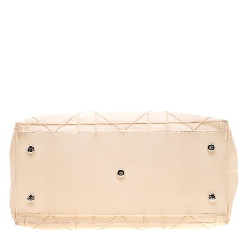 Dior Cream Cannage Quilted Leather Granville Tote 6